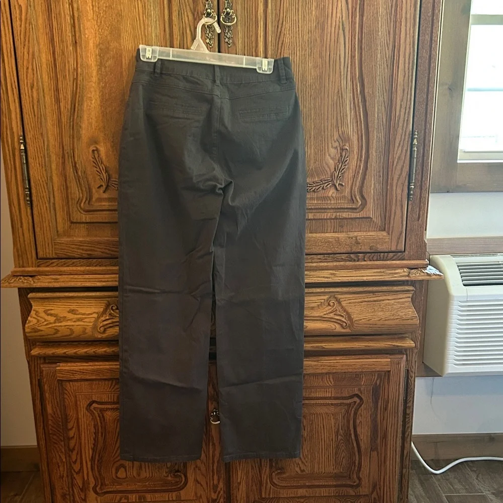 Flamingals Straight Leg Pants in Charcoal - Picture 2 of 2
